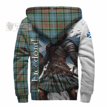 Paisley Crest Tartan Sherpa Hoodie Inspired by the Freedom of Scottish Warrior