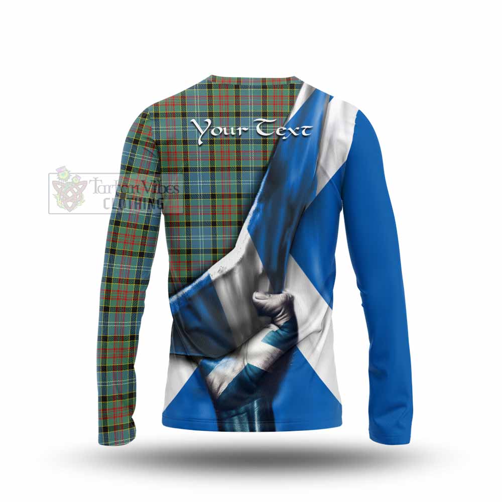 Tartan Vibes Clothing Paisley Tartan Long Sleeve T-Shirt with Family Crest Scotland Patriotic Style