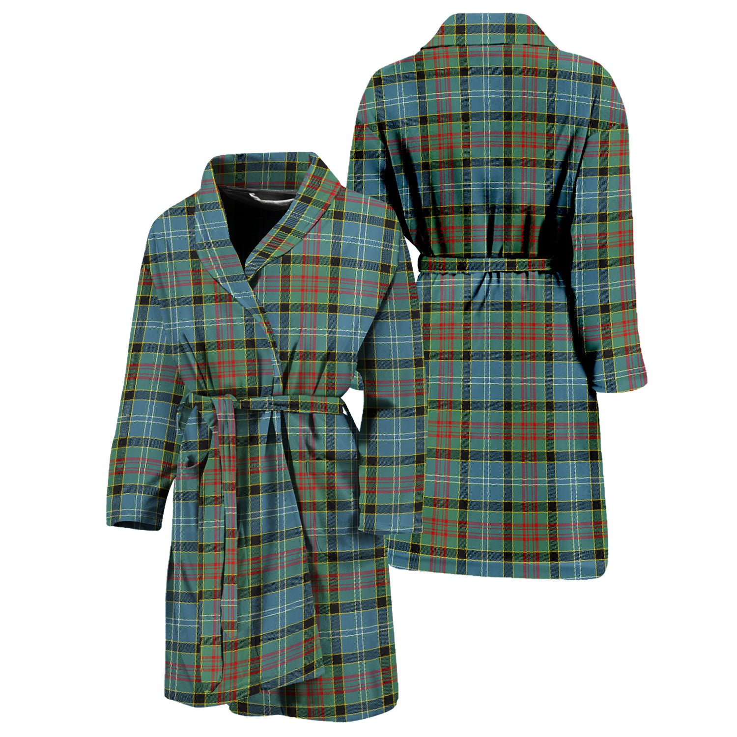 Paisley Tartan Bathrobe Unisex M - Tartan Vibes Clothing