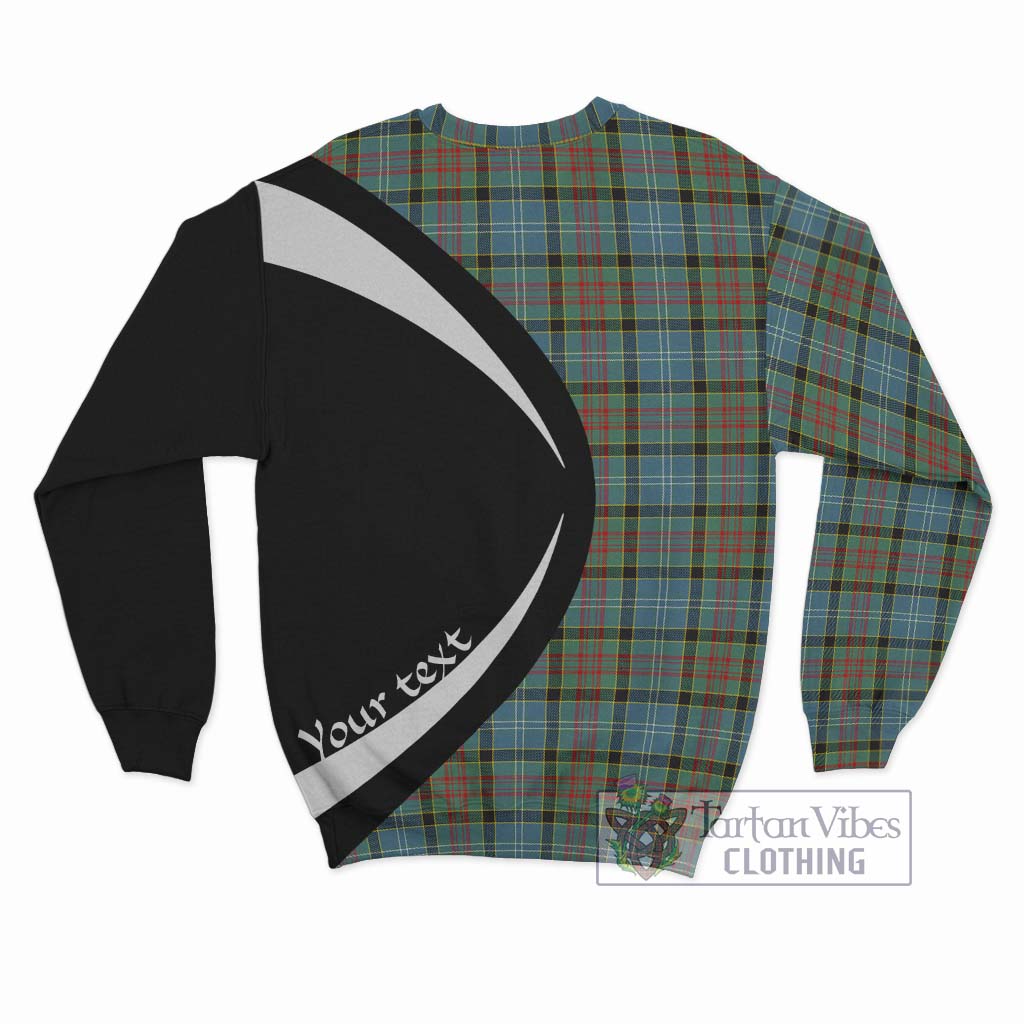 Paisley Tartan Sweatshirt with Family Crest Circle Style - Tartan Vibes Clothing