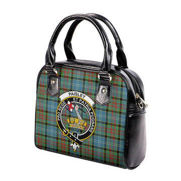 Paisley Tartan Shoulder Handbags with Family Crest