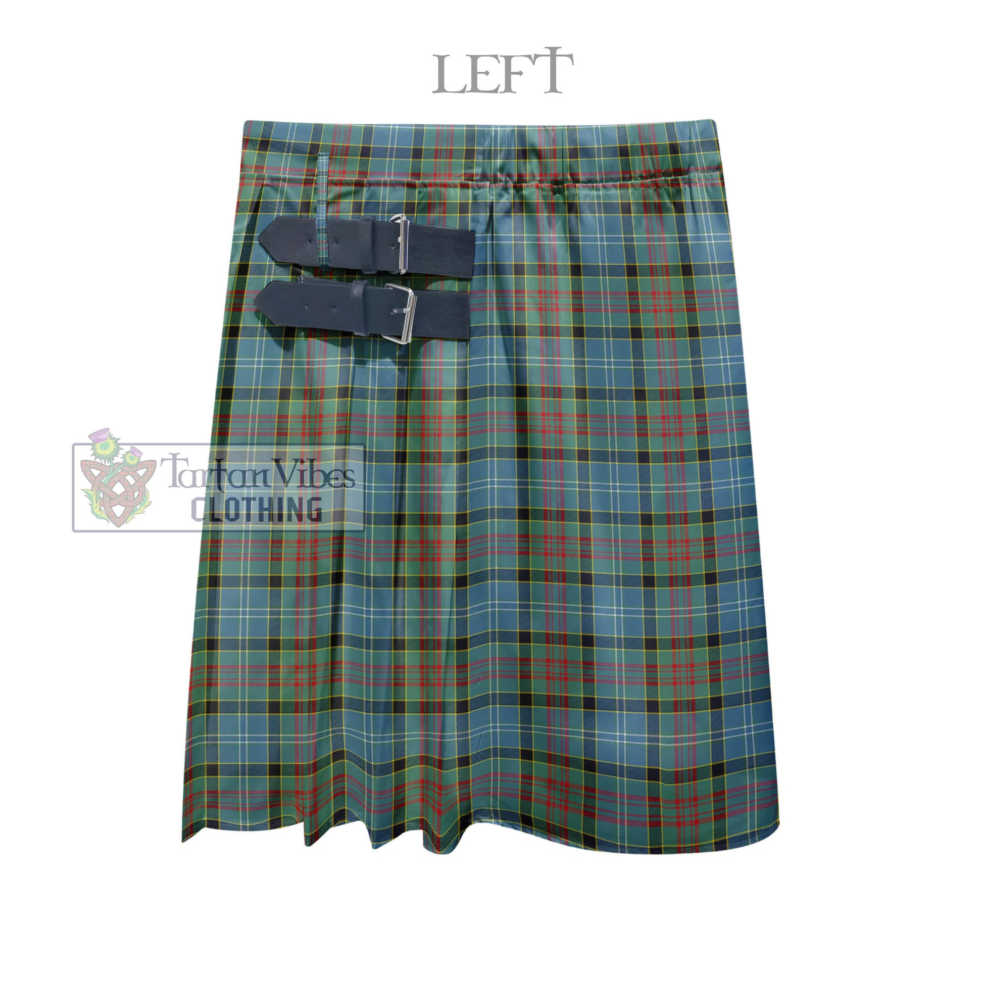 Tartan Vibes Clothing Paisley Tartan Men's Pleated Skirt - Fashion Casual Retro Scottish Style