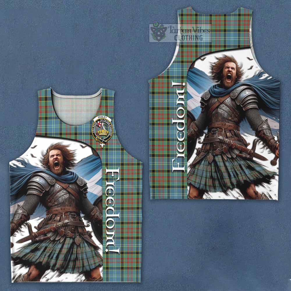 Tartan Vibes Clothing Paisley Crest Tartan Men's Tank Top Inspired by the Freedom of Scottish Warrior