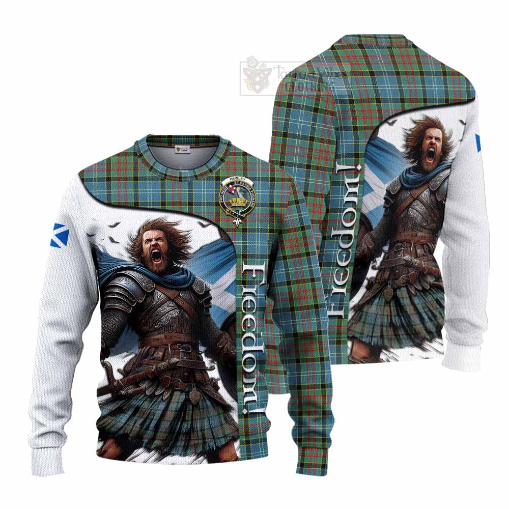 Tartan Vibes Clothing Paisley Crest Tartan Knitted Sweater Inspired by the Freedom of Scottish Warrior