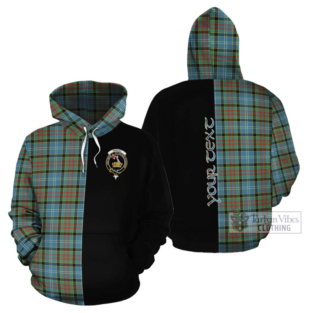 Tartan Vibes Clothing Paisley Tartan Cotton Hoodie with Family Crest and Half Of Me Style