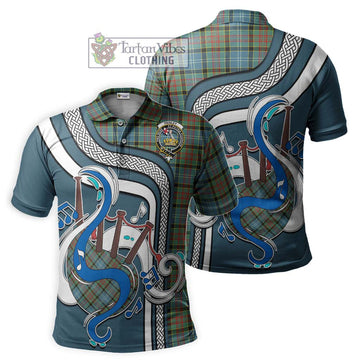 Paisley Tartan Polo Shirt with Epic Bagpipe Style