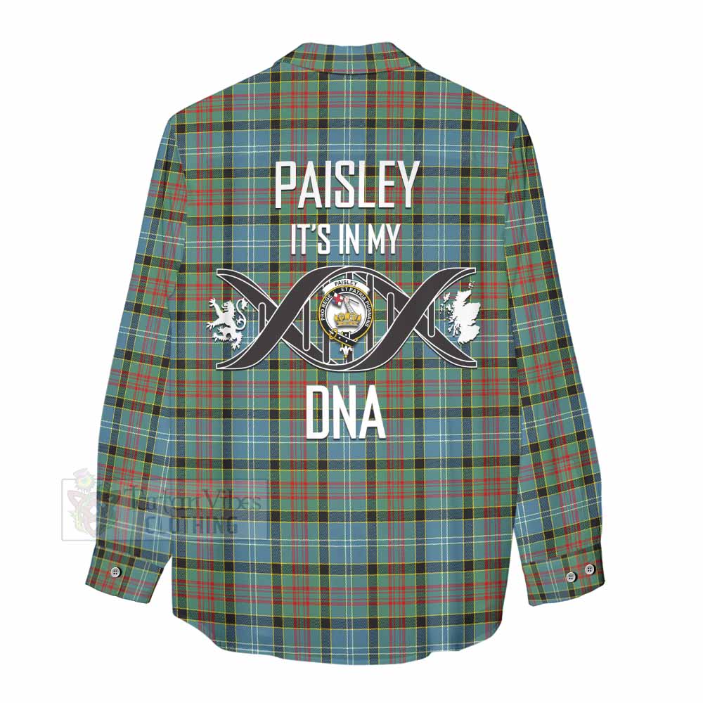 Tartan Vibes Clothing Paisley Tartan Women's Casual Shirt with Family Crest DNA In Me Style