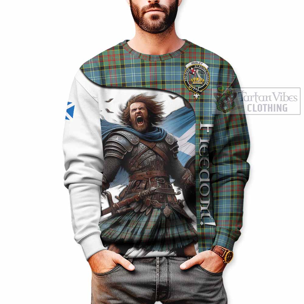 Tartan Vibes Clothing Paisley Crest Tartan Sweatshirt Inspired by the Freedom of Scottish Warrior