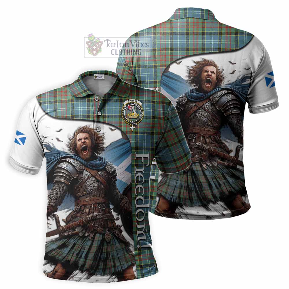 Tartan Vibes Clothing Paisley Crest Tartan Polo Shirt Inspired by the Freedom of Scottish Warrior