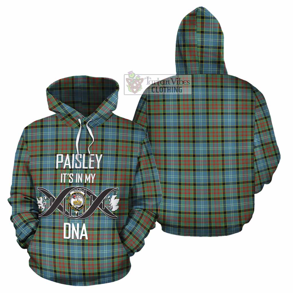 Tartan Vibes Clothing Paisley Tartan Cotton Hoodie with Family Crest DNA In Me Style