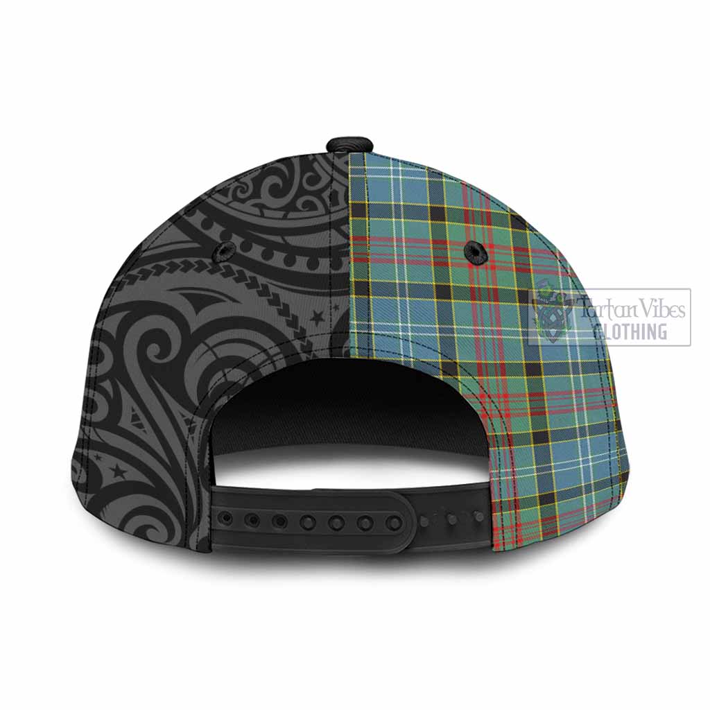 Tartan Vibes Clothing Paisley Tartan Classic Cap with New Zealand Silver Fern Half Style