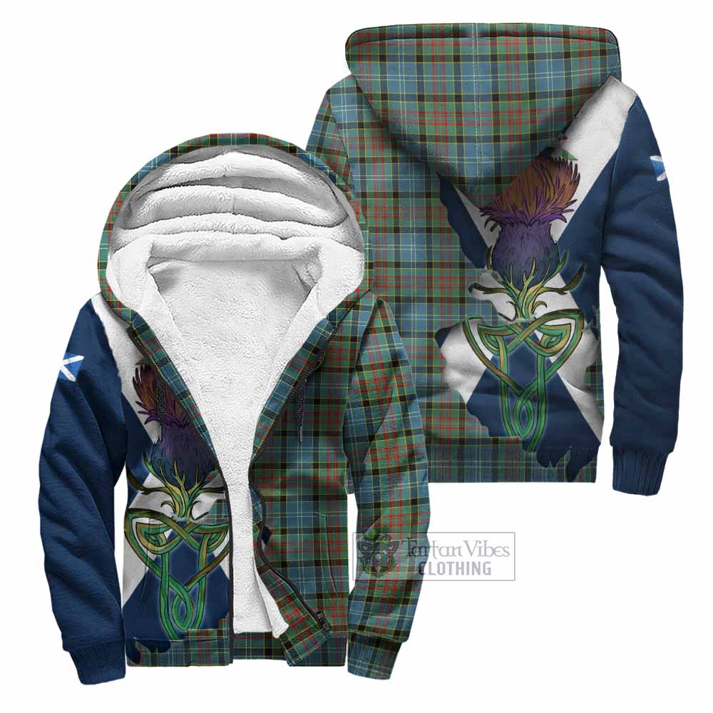 Paisley Tartan Family Crest Sherpa Hoodie Scottish Thistle Celtic Inspired Unisex - Tartan Vibes Clothing