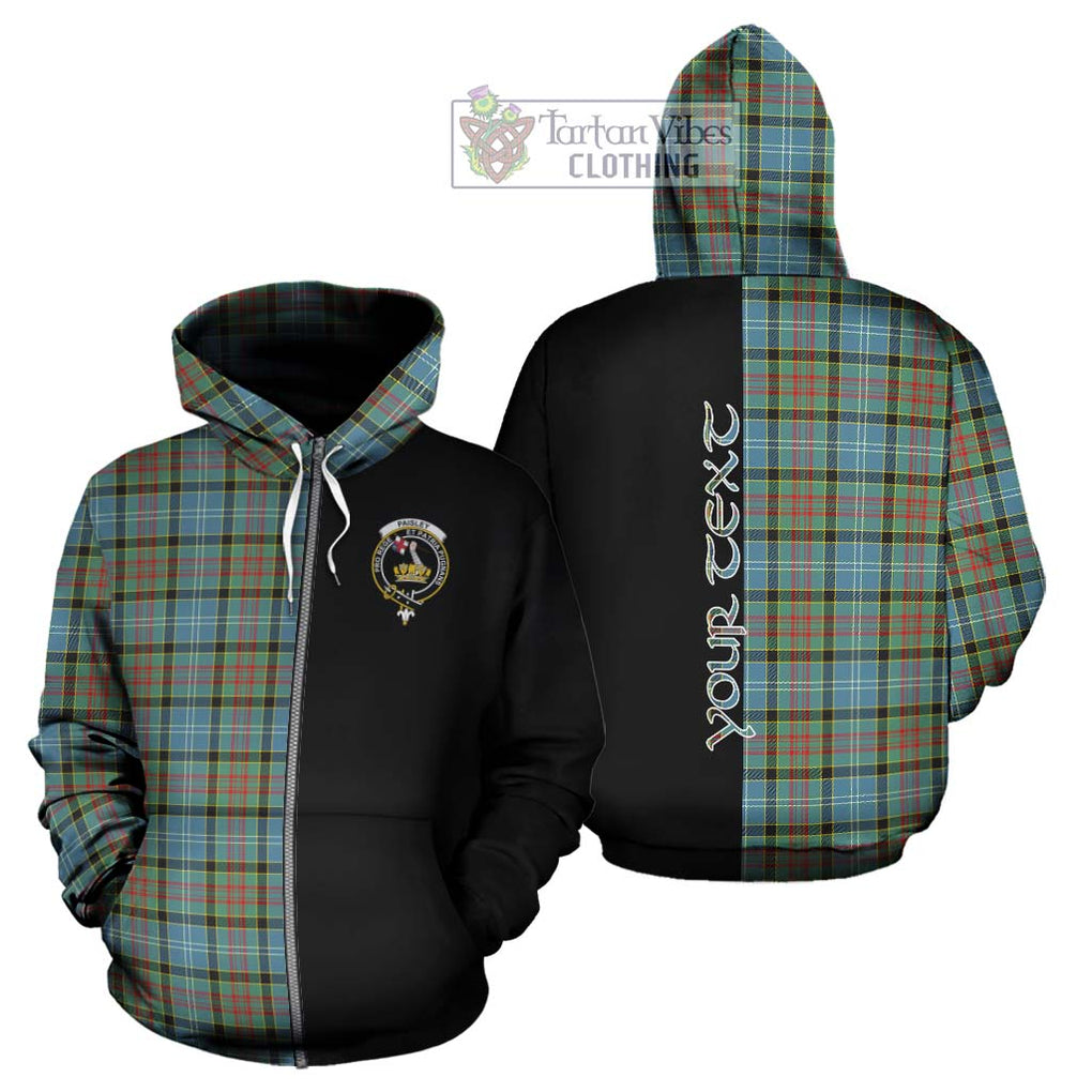 Paisley Tartan Hoodie with Family Crest and Half Of Me Style - Tartanvibesclothing Shop