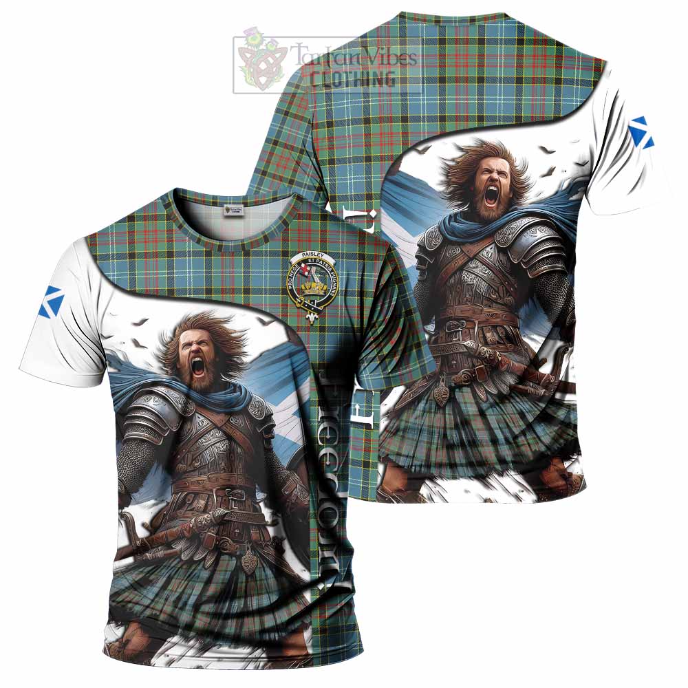 Paisley Crest Tartan T-Shirt Inspired by the Freedom of Scottish Warrior