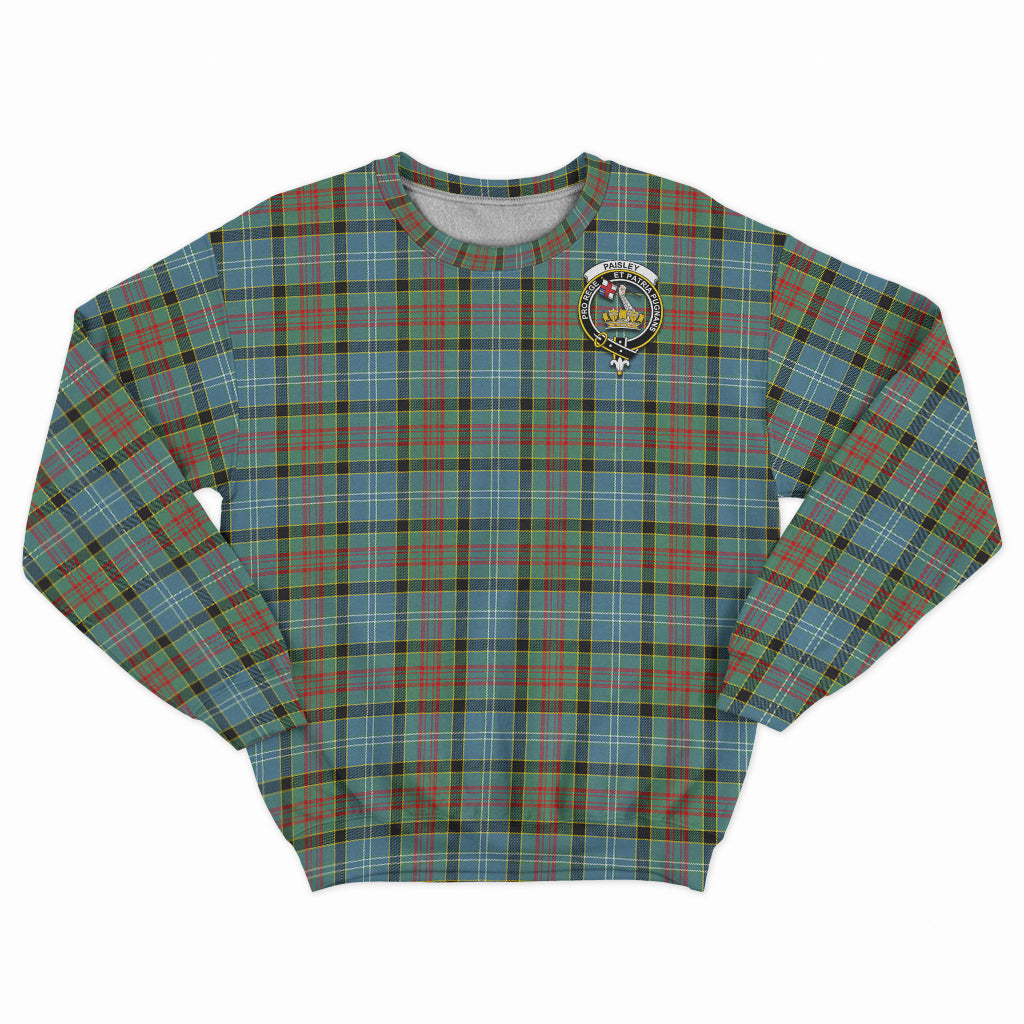 Paisley Tartan Sweatshirt with Family Crest - Tartan Vibes Clothing