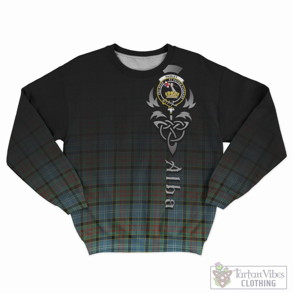 Tartan Vibes Clothing Paisley Tartan Sweatshirt Featuring Alba Gu Brath Family Crest Celtic Inspired