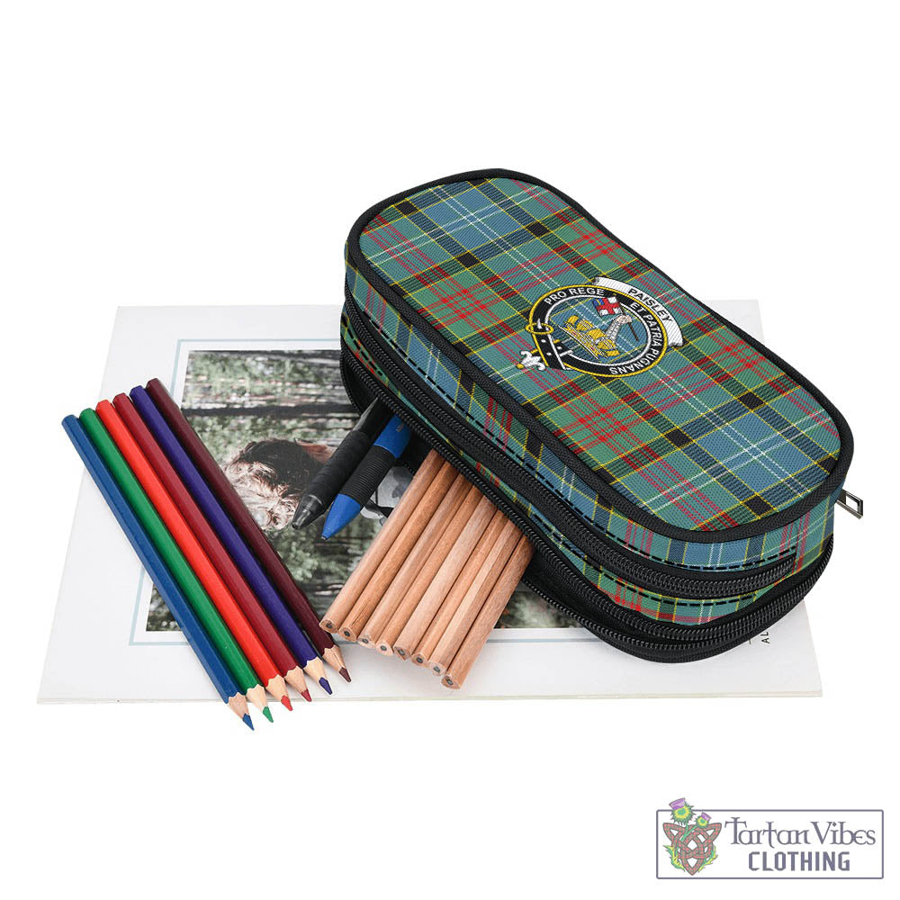 Tartan Vibes Clothing Paisley Tartan Pen and Pencil Case with Family Crest