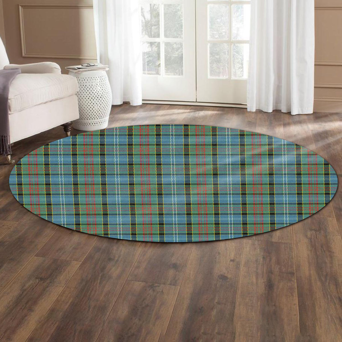 Paisley Tartan Round Rug - Tartan Vibes Clothing