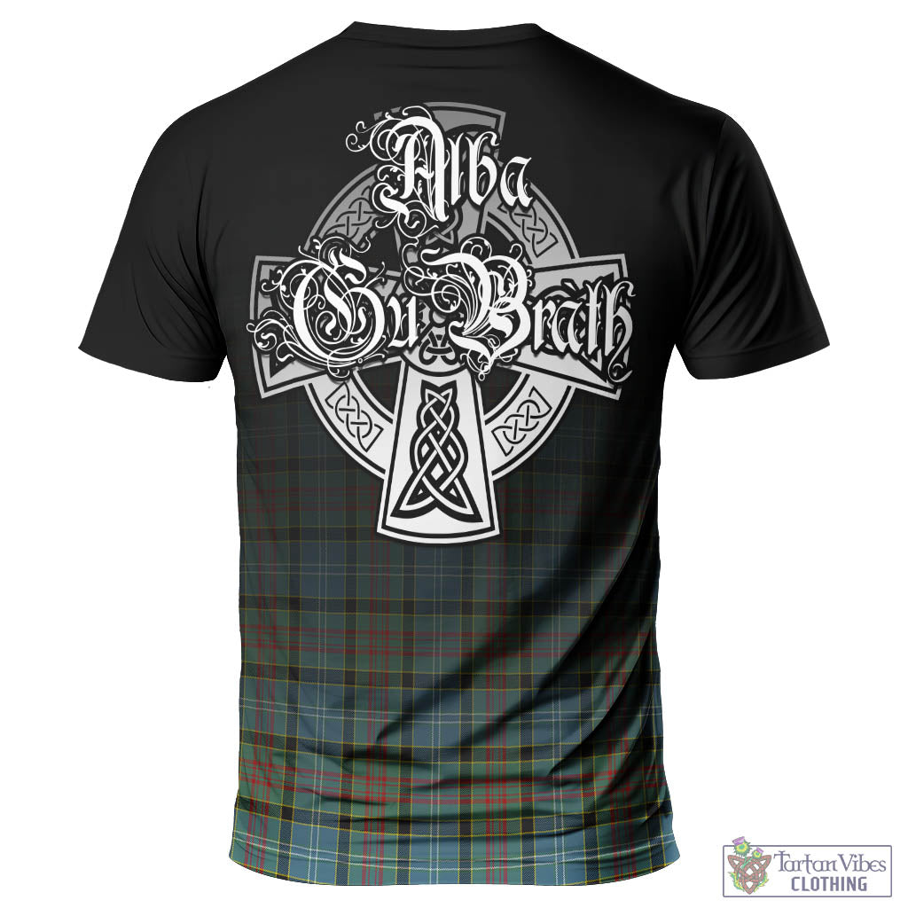 Tartan Vibes Clothing Paisley Tartan T-Shirt Featuring Alba Gu Brath Family Crest Celtic Inspired