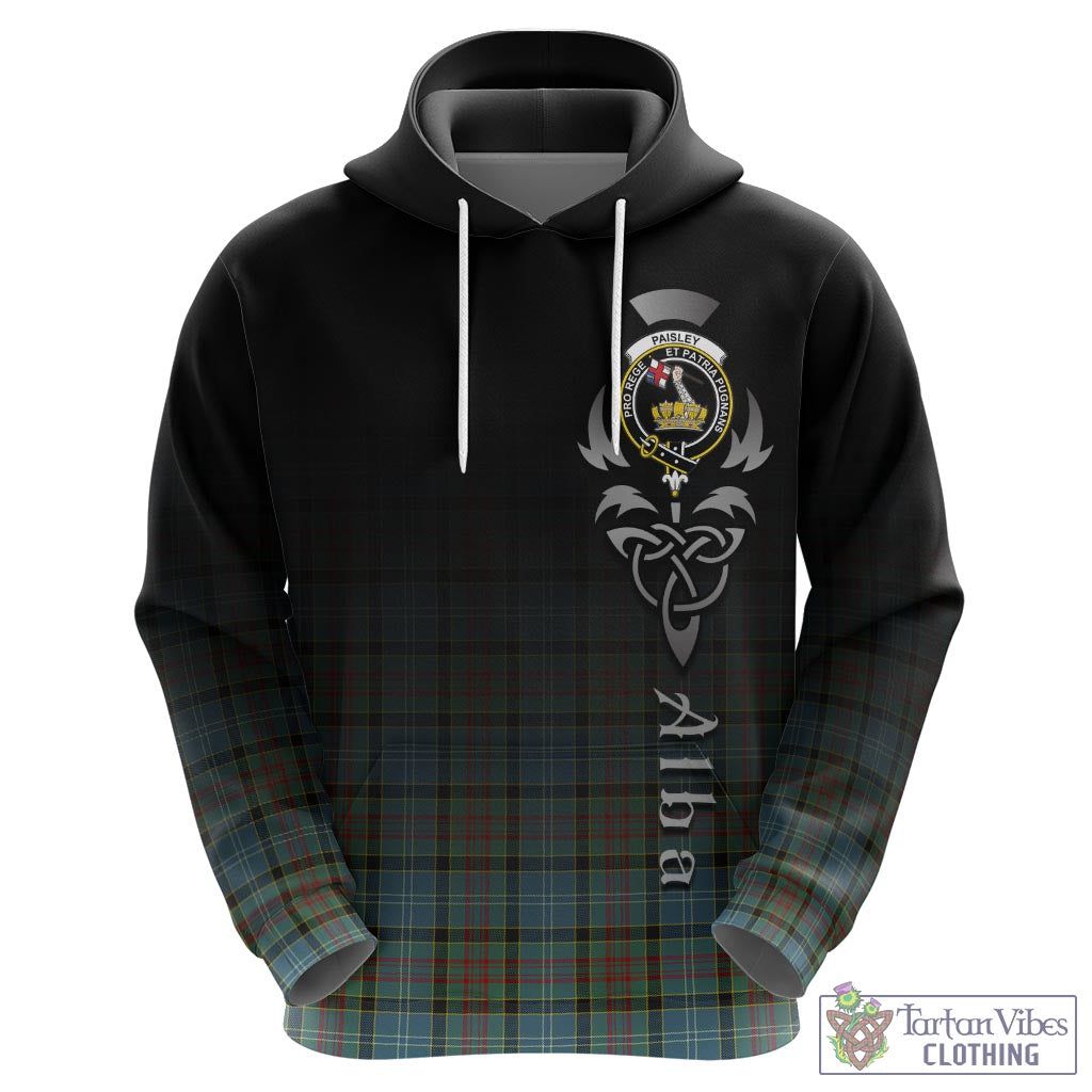 Tartan Vibes Clothing Paisley Tartan Hoodie Featuring Alba Gu Brath Family Crest Celtic Inspired