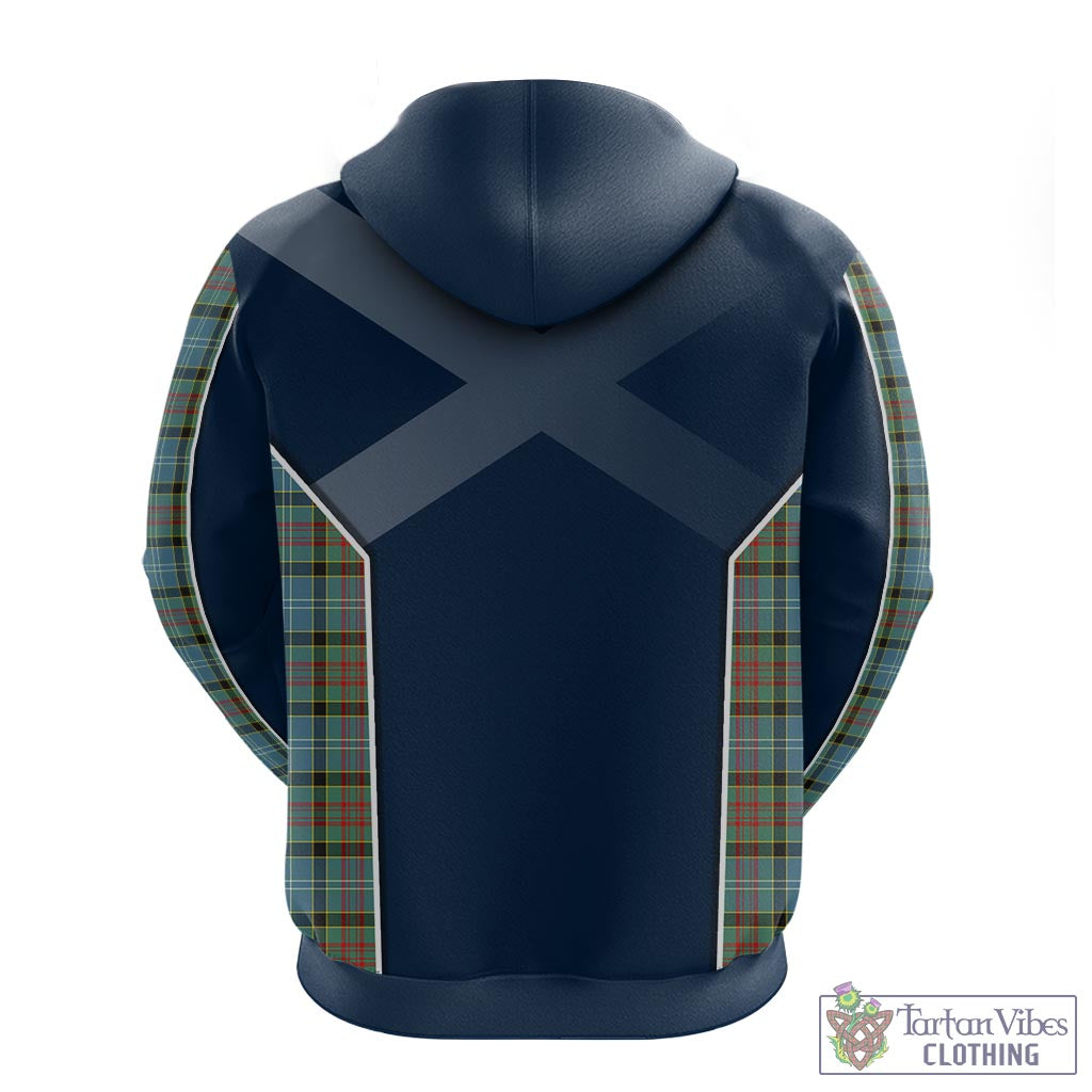 Tartan Vibes Clothing Paisley Tartan Hoodie with Family Crest and Scottish Thistle Vibes Sport Style