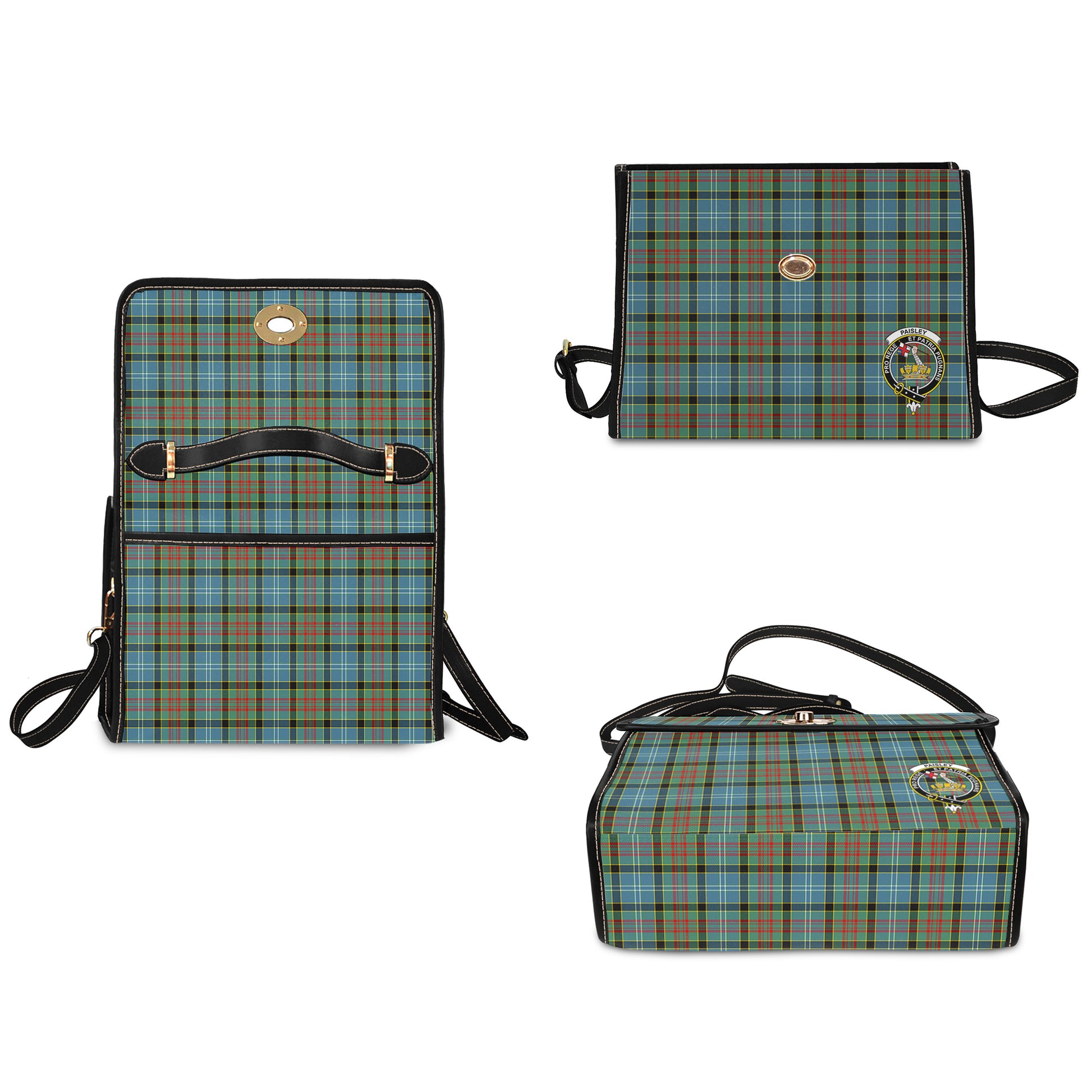 paisley-tartan-leather-strap-waterproof-canvas-bag-with-family-crest