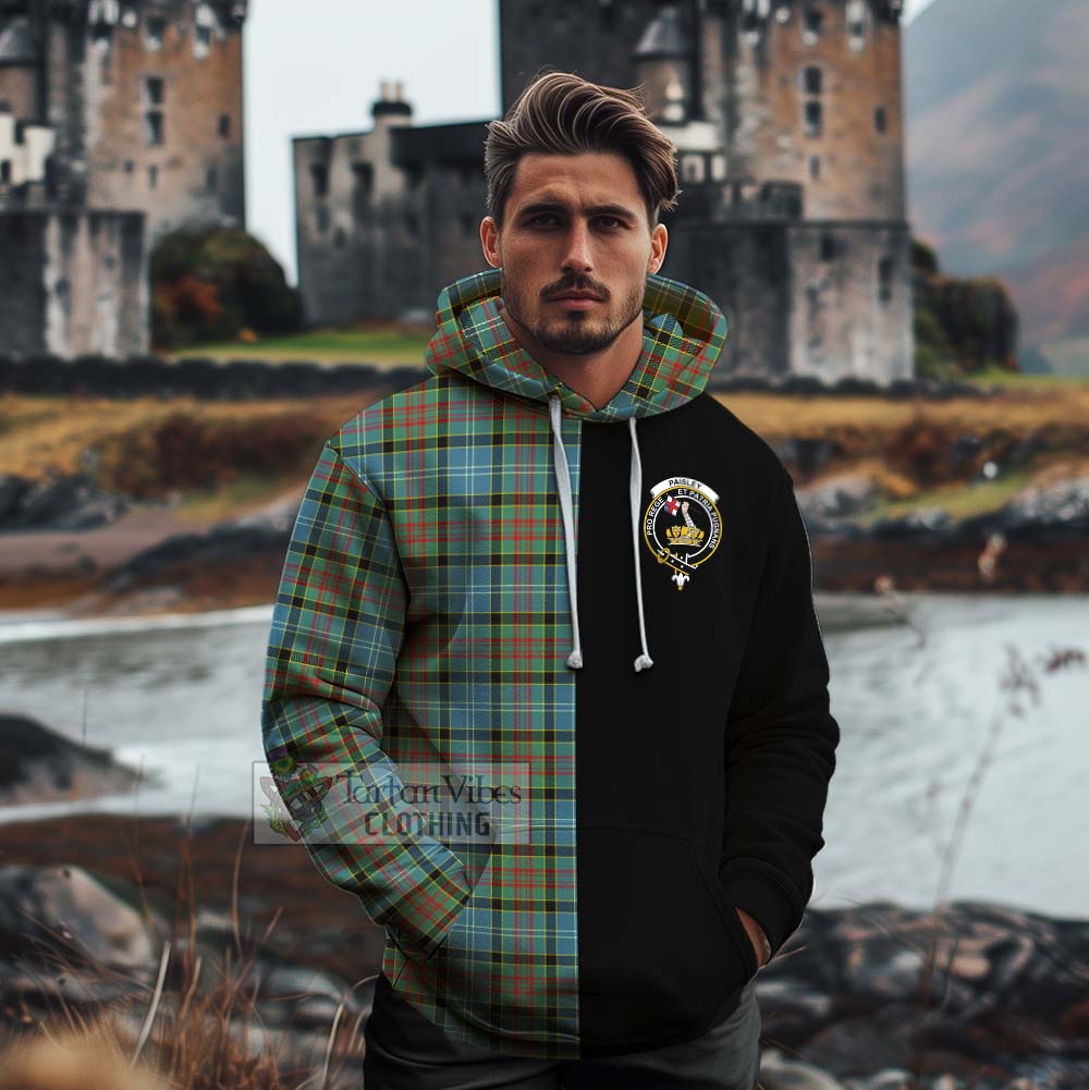 Tartan Vibes Clothing Paisley Tartan Cotton Hoodie with Family Crest and Half Of Me Style