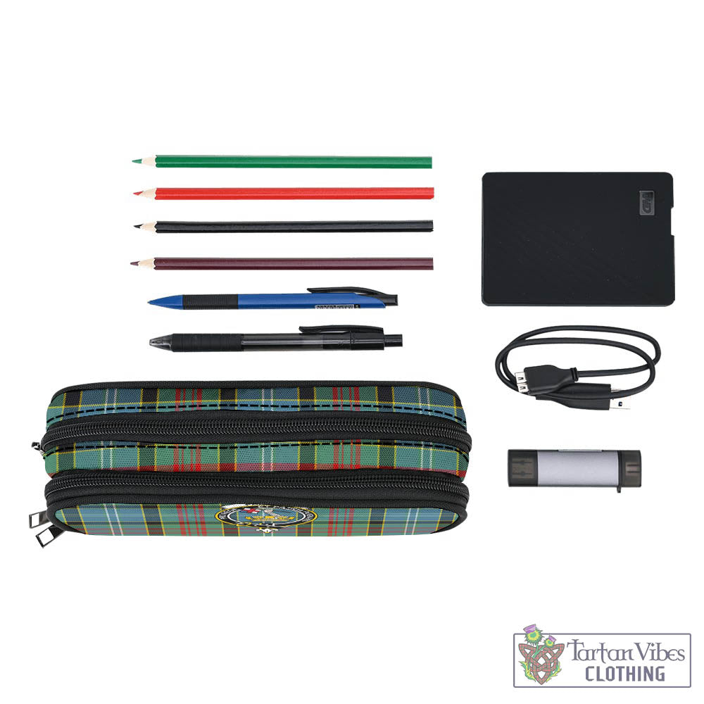 Tartan Vibes Clothing Paisley Tartan Pen and Pencil Case with Family Crest