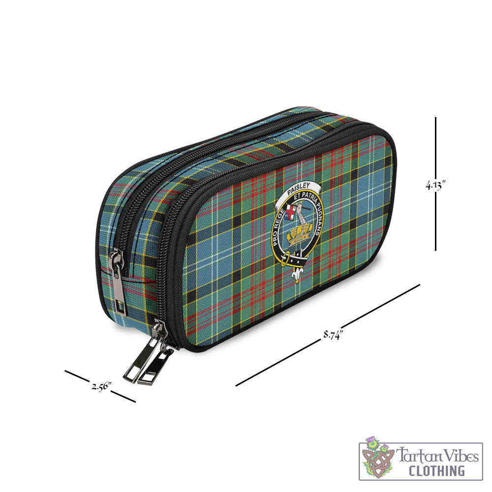 Tartan Vibes Clothing Paisley Tartan Pen and Pencil Case with Family Crest