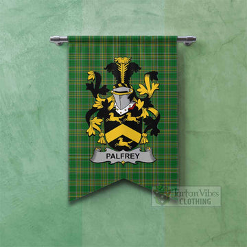 Palfrey Irish Clan Tartan Gonfalon, Tartan Banner with Coat of Arms Fishtail - Tartan Vibes Clothing