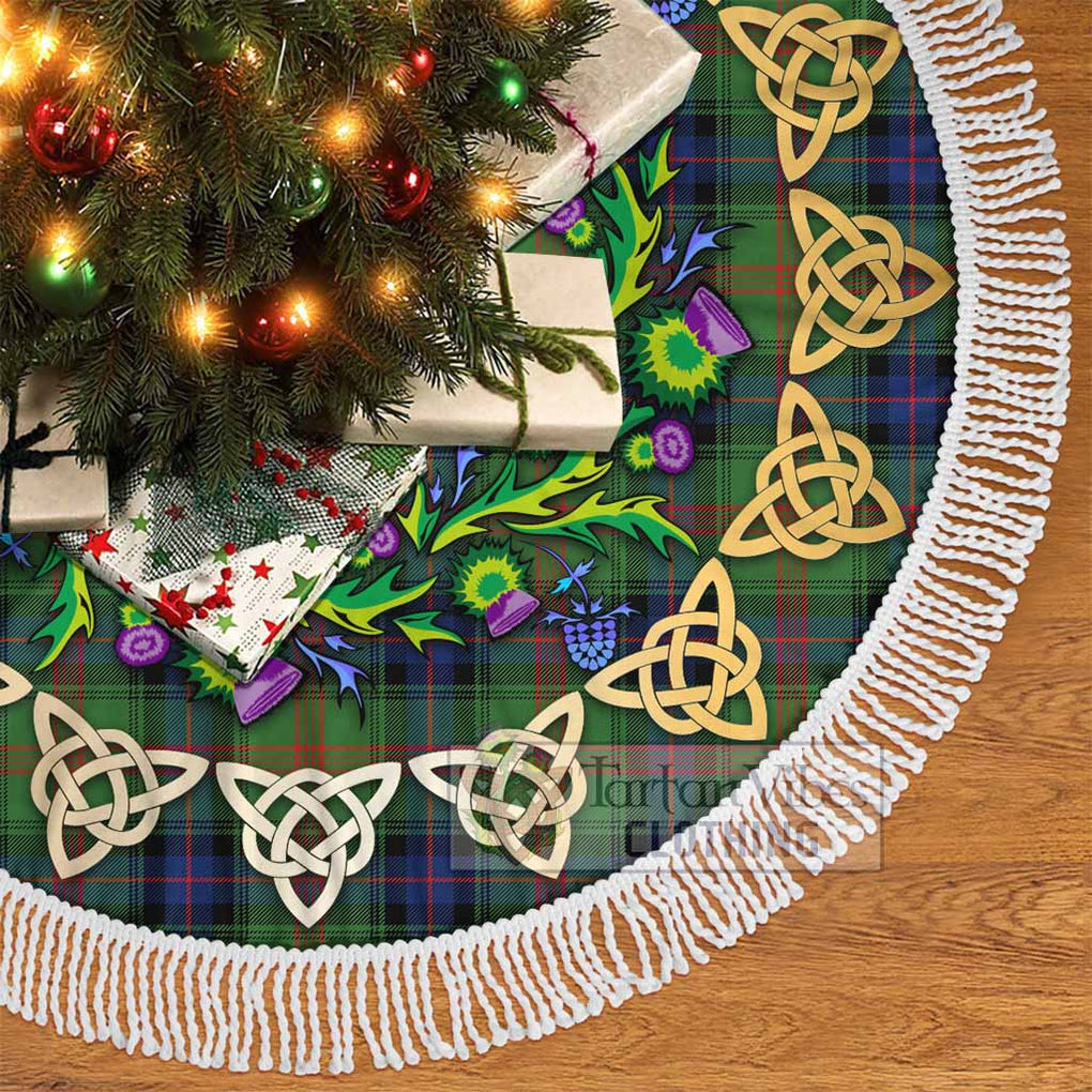 Park Tartan Christmas Tree Skirt with Thistle Celtic Knot Style - Tartan Vibes Clothing