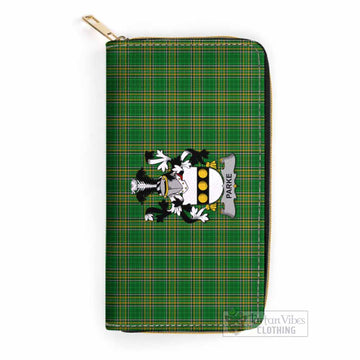 Parke Irish Clan Tartan Women's Leather Wallet with Coat of Arms One Size 19.7*10.5*3.5 cm - Tartan Vibes Clothing