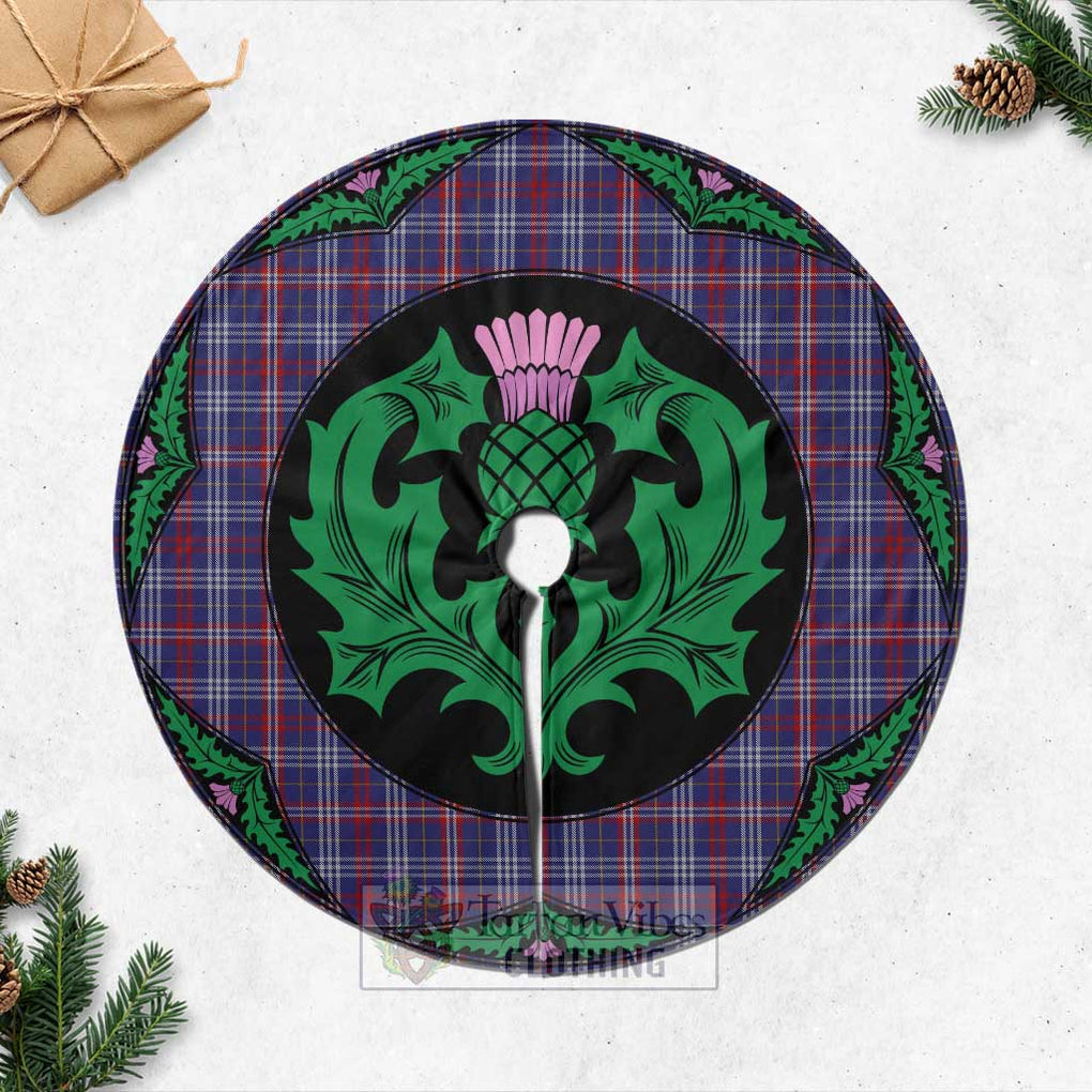 Tartan Vibes Clothing Parker Tartan Christmas Tree Skirt Scottish Thistle Style