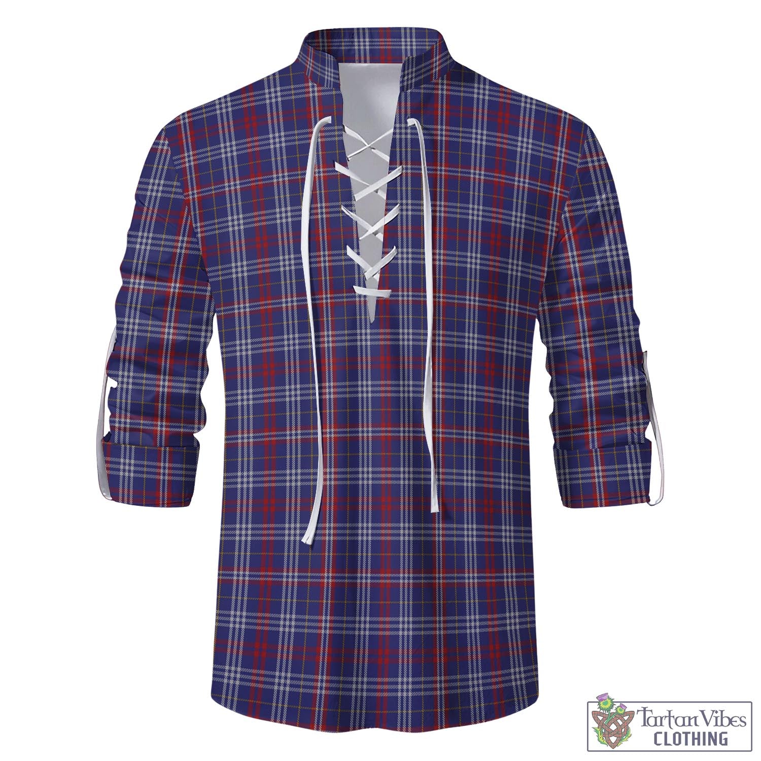 Tartan Vibes Clothing Parker Tartan Men's Scottish Traditional Jacobite Ghillie Kilt Shirt