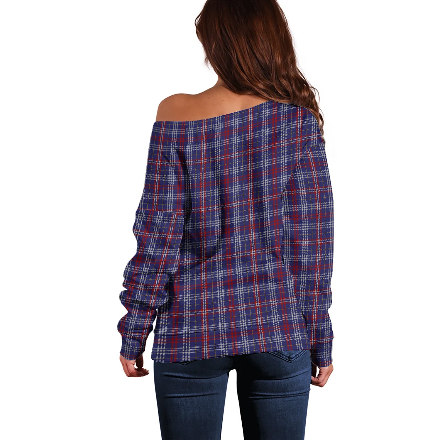 Parker Tartan Off Shoulder Women Sweater - Tartanvibesclothing