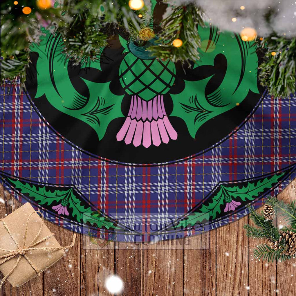 Tartan Vibes Clothing Parker Tartan Christmas Tree Skirt Scottish Thistle Style