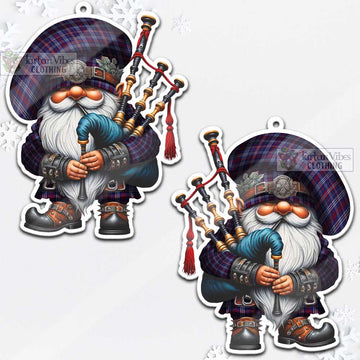 Parker Tartan Bagpiper Gnome Christmas Ornament