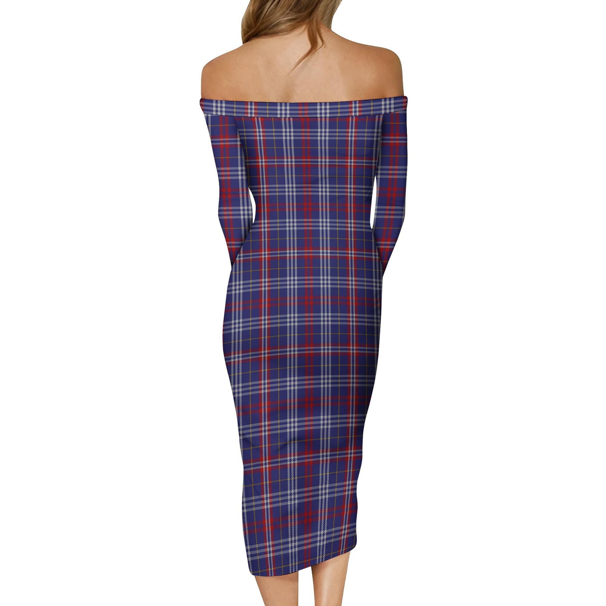 Parker Tartan Off Shoulder Lady Dress - Tartanvibesclothing