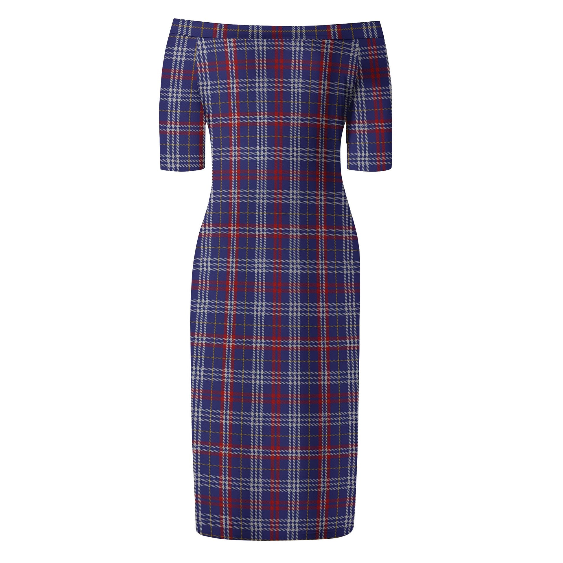 Parker Tartan Off Shoulder Lady Dress - Tartanvibesclothing