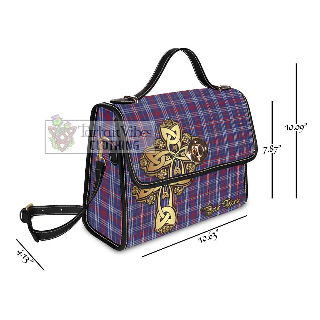 Tartan Vibes Clothing Parker Tartan Waterproof Canvas Bag Golden Thistle Celtic Cross Style