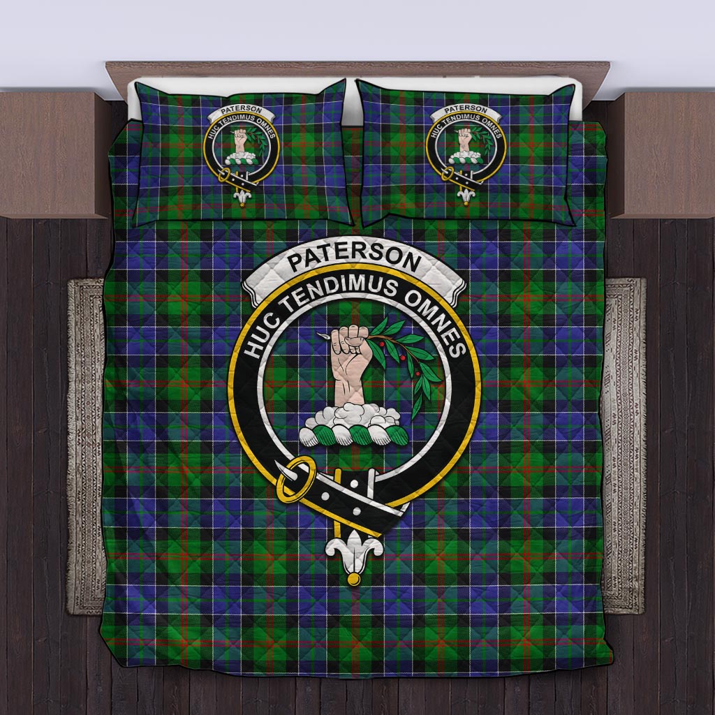 Paterson Tartan Quilt Bed Set with Family Crest Twin - Tartan Vibes Clothing