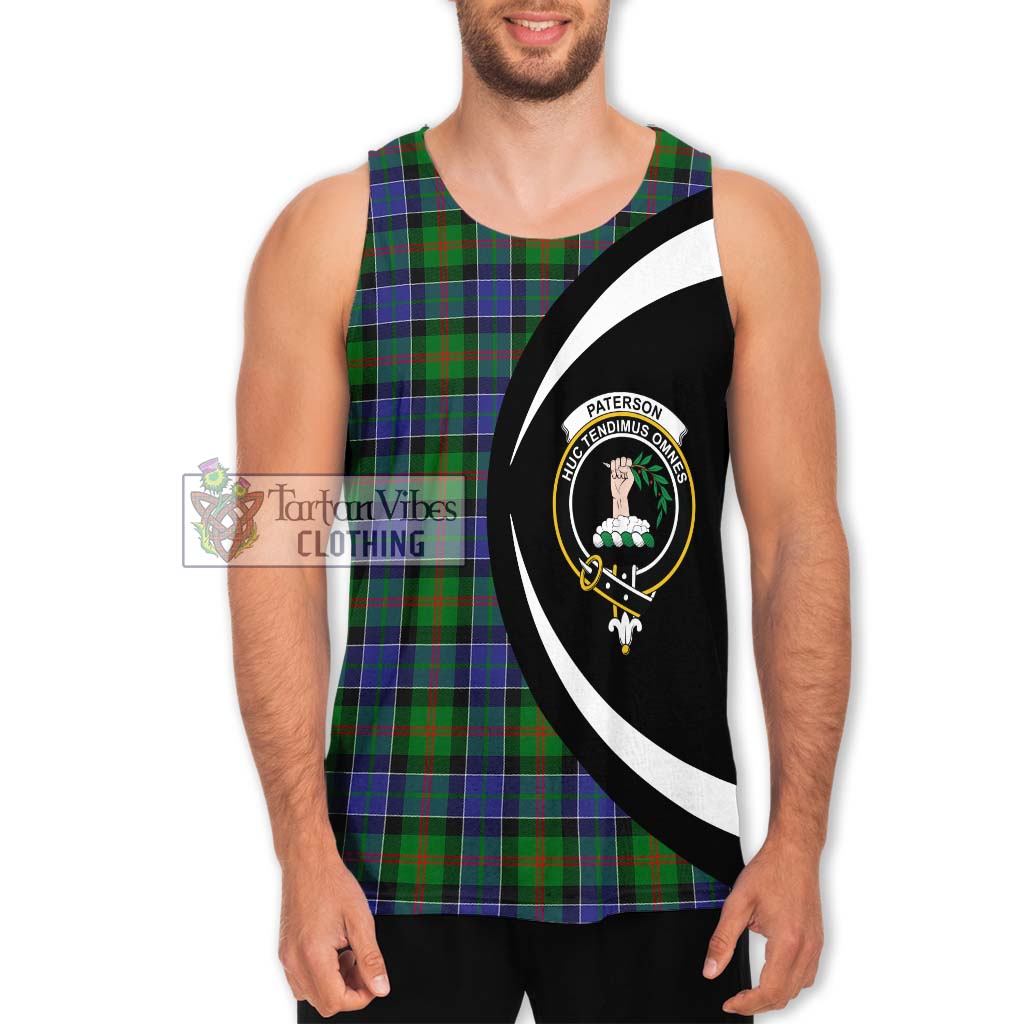 Paterson Tartan Men's Tank Top with Family Crest Circle Style Men - Tartan Vibes Clothing