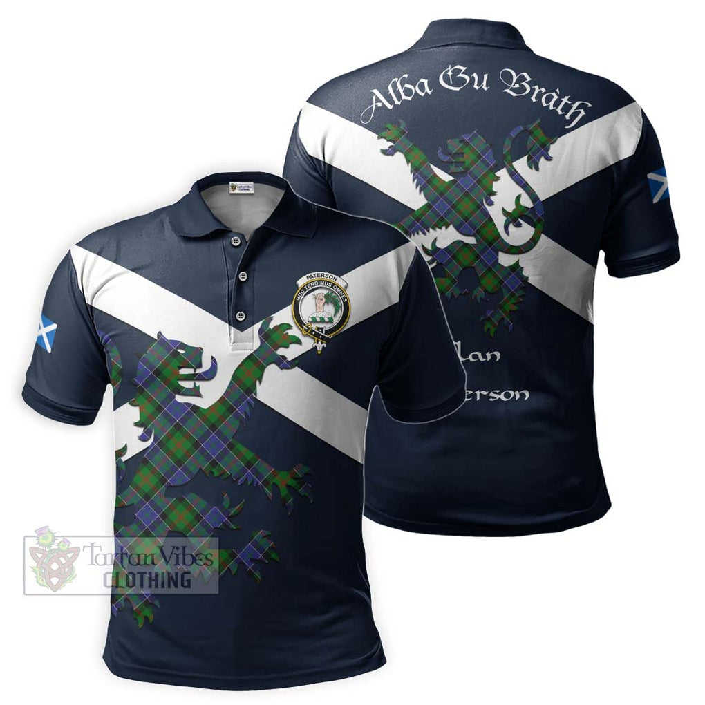 Tartan Vibes Clothing Paterson Tartan Lion Rampant Polo Shirt – Proudly Display Your Heritage with Alba Gu Brath and Clan Name