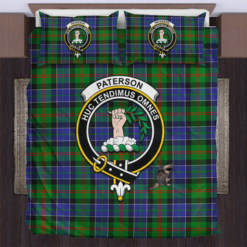 Paterson Tartan Bedding Set with Family Crest