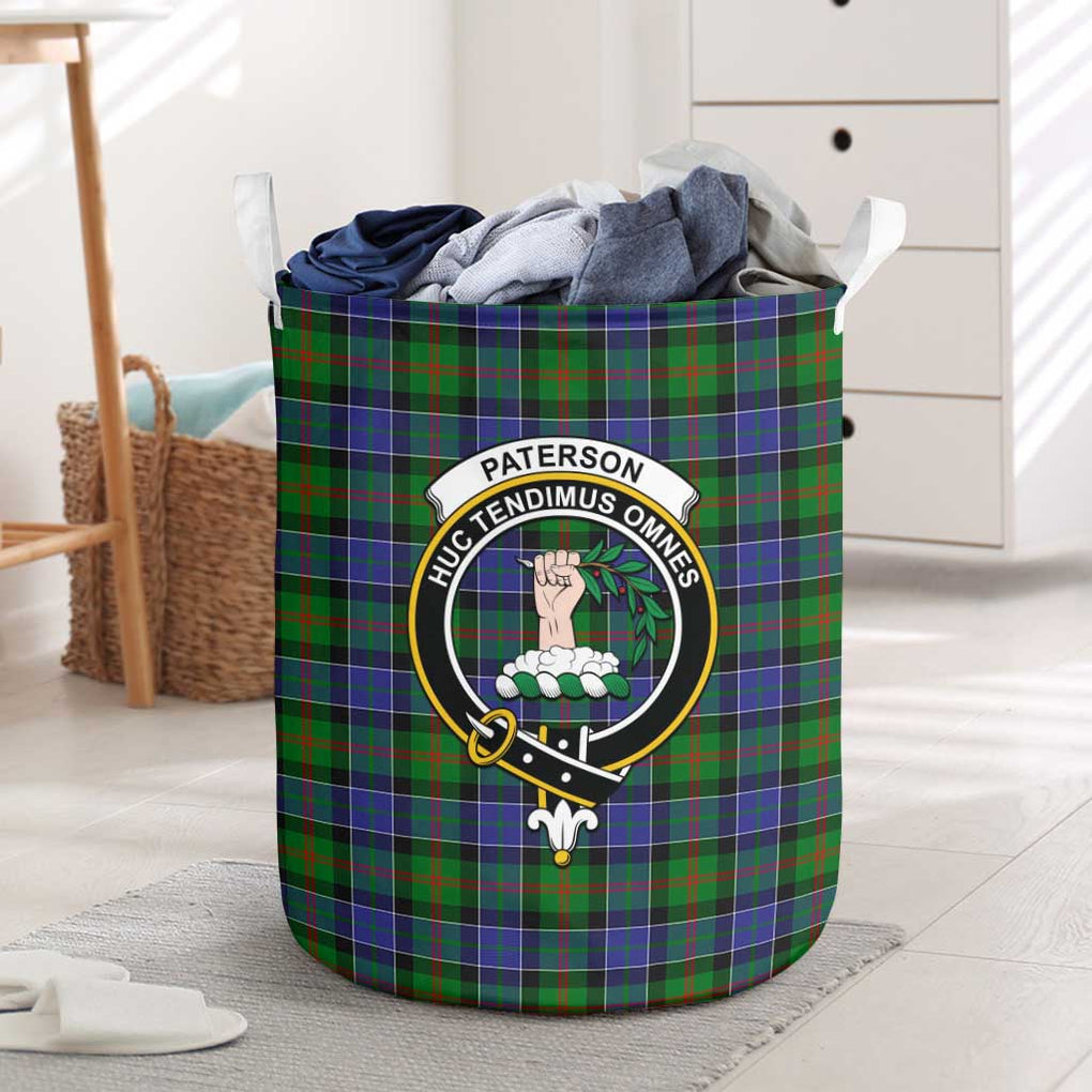 Paterson Tartan Laundry Basket with Family Crest One Size - Tartanvibesclothing Shop