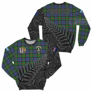 Paterson Crest Tartan Sweatshirt with New Zealand Silver Fern Half Style