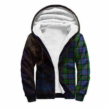 Paterson Tartan Family Crest Sherpa Hoodie Alba Gu Brath Be Brave Lion Ancient Style Unisex S - Tartan Vibes Clothing