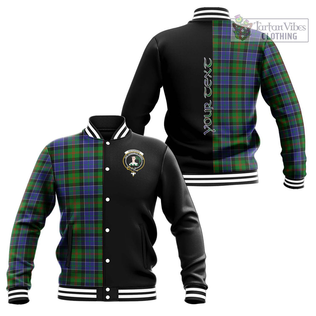 Paterson Tartan Baseball Jacket with Family Crest and Half Of Me Style Unisex - Tartanvibesclothing Shop