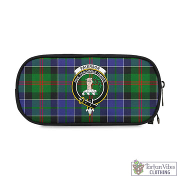 Paterson Tartan Pen and Pencil Case with Family Crest