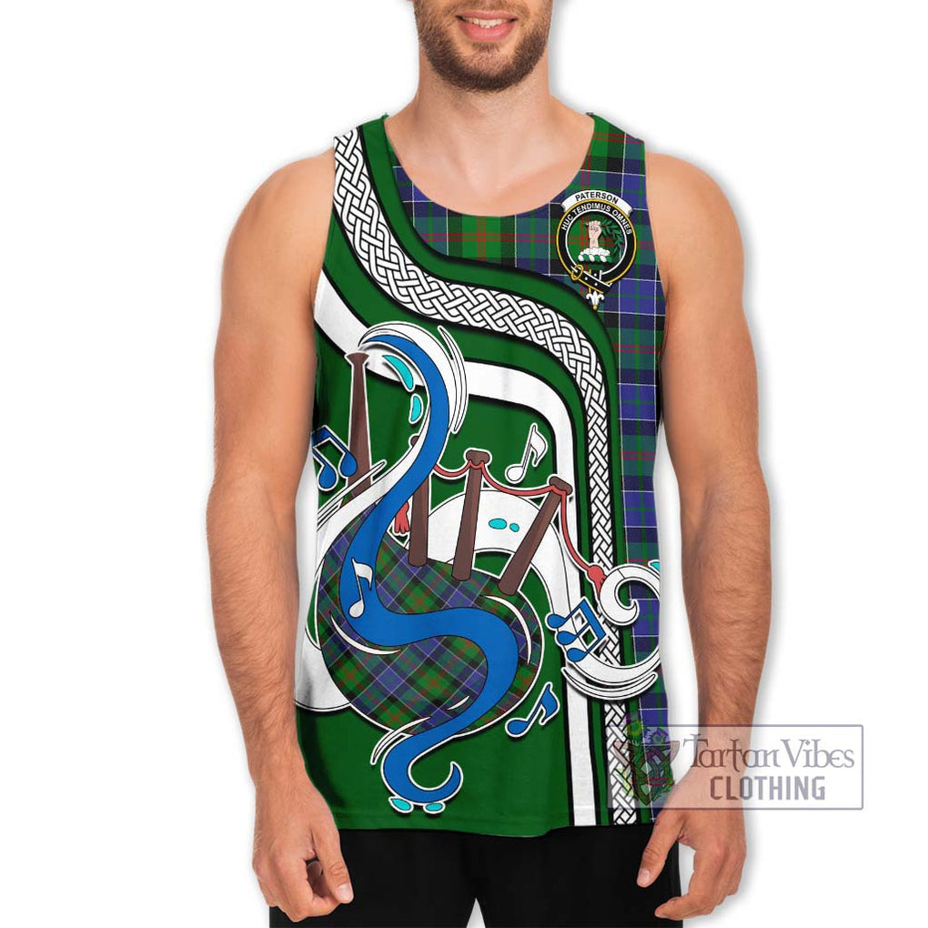 Paterson Tartan Men's Tank Top with Epic Bagpipe Style Men - Tartanvibesclothing Shop